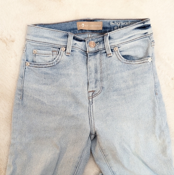 💖 7 for All Mankind High Waist Ankle Skinny Jeans - Picture 4 of 5